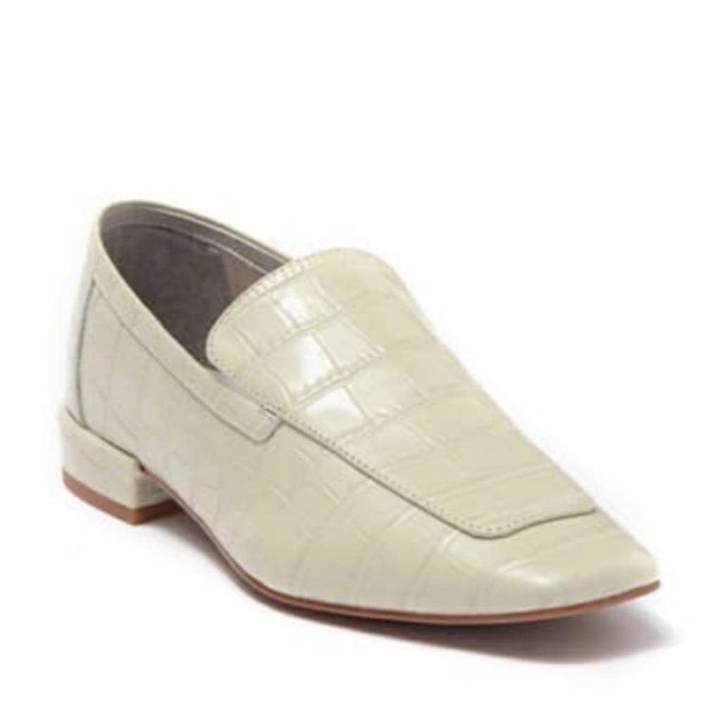 Jeffrey Campbell Shoes Ivory Crocodile Leather Loafers Size 8 Shoes